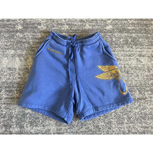 Cherry LA Los Angeles Mens S Shorts Blue Drawstring Pockets Logo New M9 - Picture 1 of 11